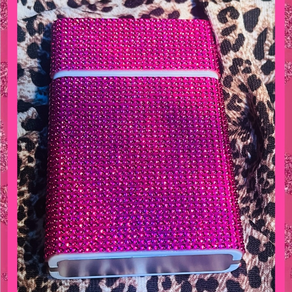 πππPretty in Pink Rhinestone Cigarette Caseπππ - Picture 6 of 6